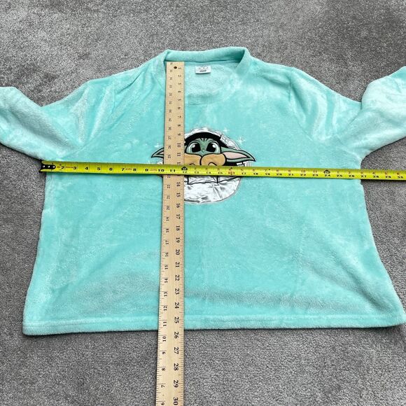 Disney Star Wars Baby Yoda Grogu Plush Lounge Sleepwear Womens 3x Green Graphic - Picture 8 of 13